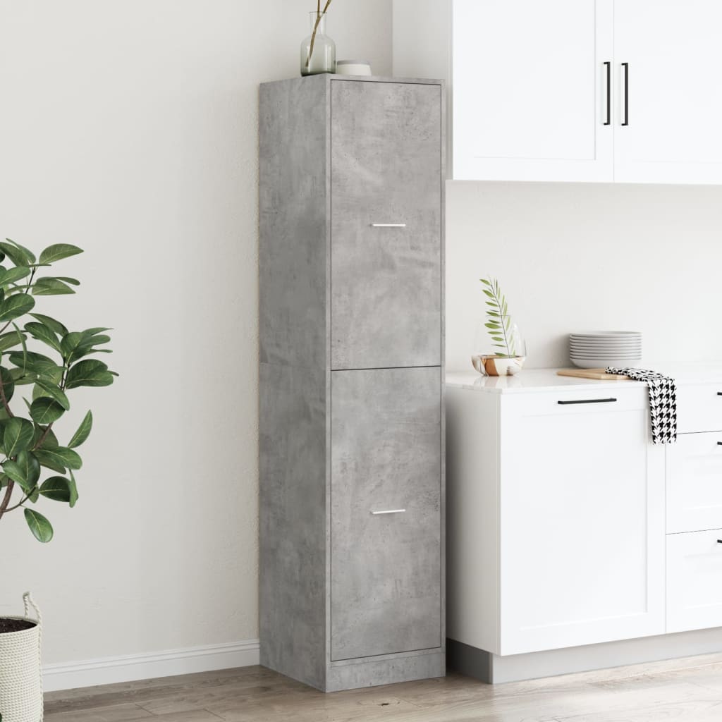Armoire d'apothicaire gris béton 40x41x174,5 cm bois ingénierie - XIOS