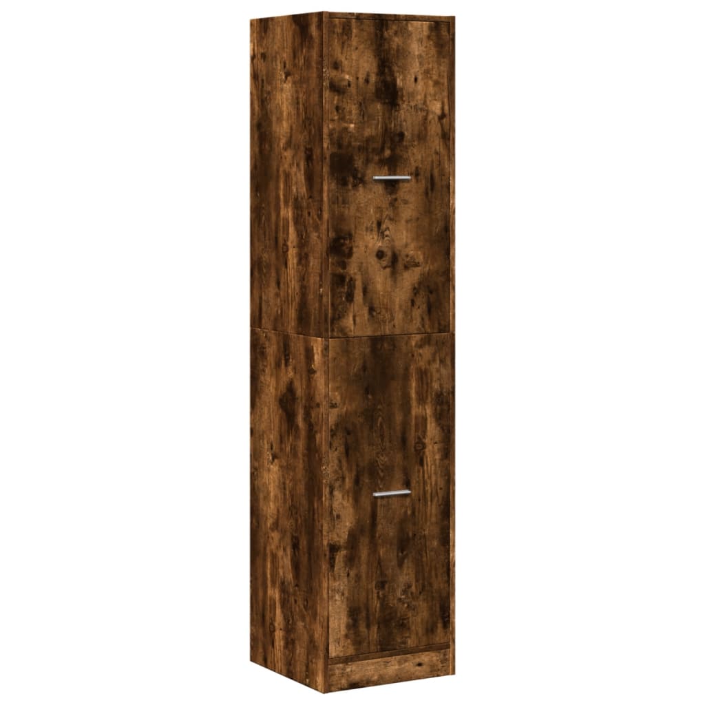 Armoire d'apothicaire chêne fumé 40x41x174,5 cm bois ingénierie - XIOS