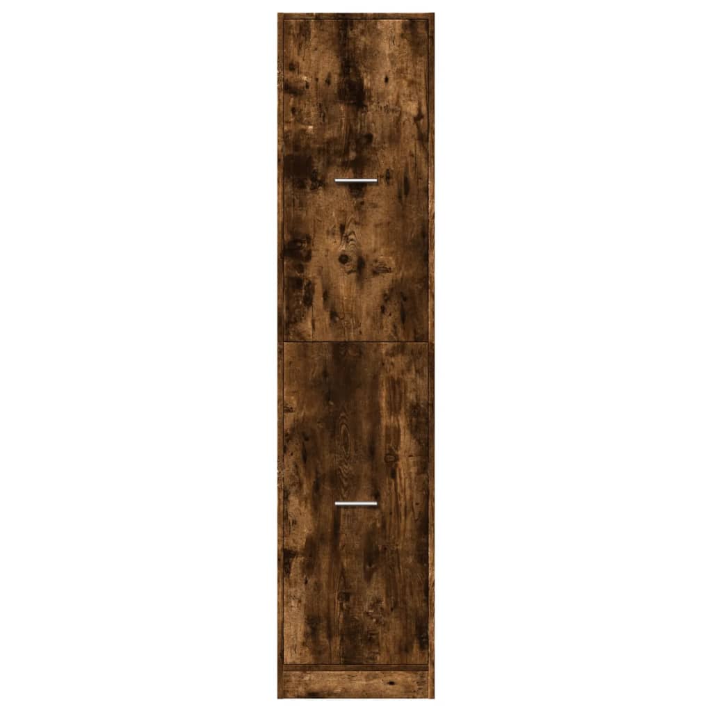 Armoire d'apothicaire chêne fumé 40x41x174,5 cm bois ingénierie - XIOS