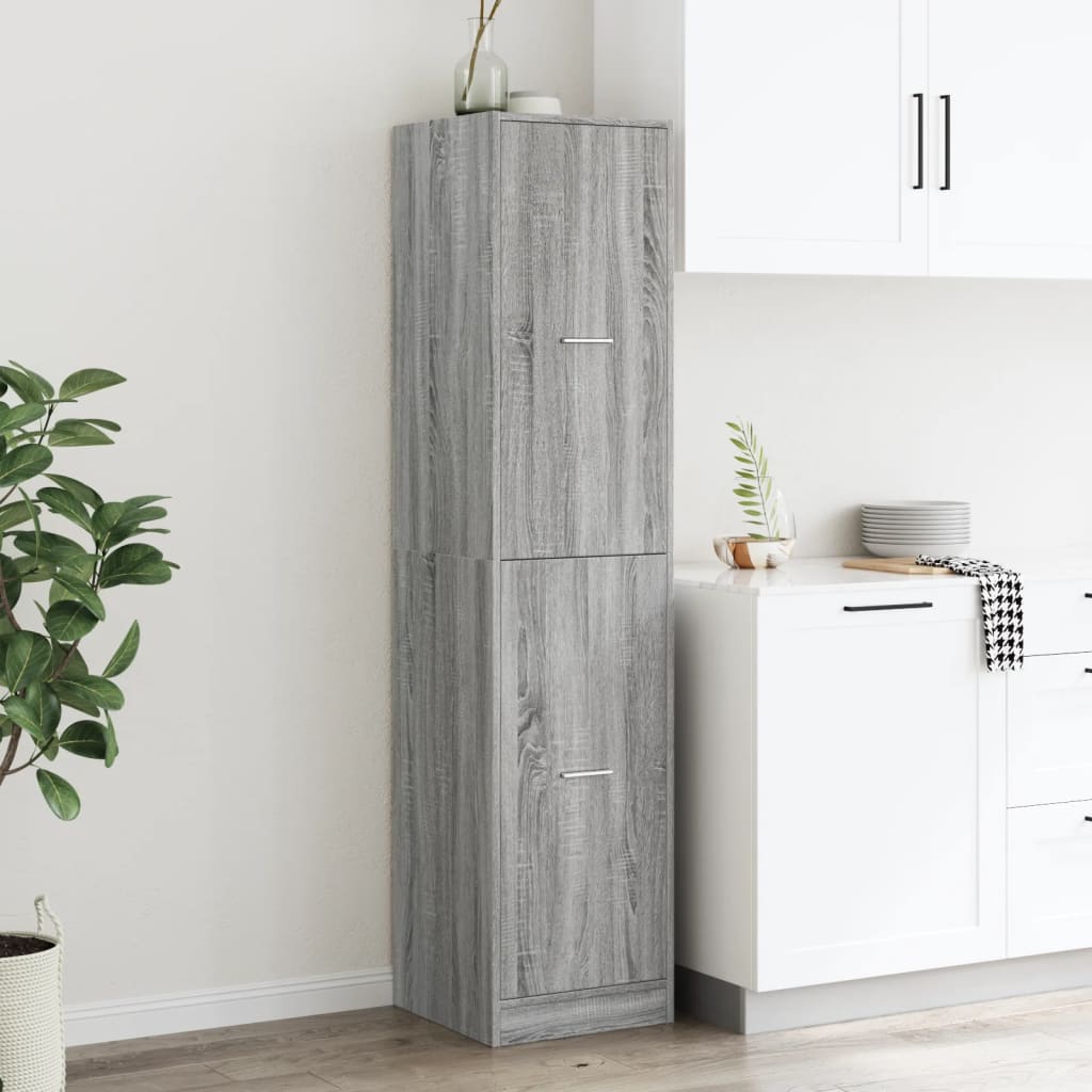Armoire apothicaire sonoma gris 40x41x174,5cm bois d'ingénierie - XIOS