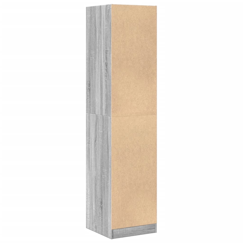 Armoire apothicaire sonoma gris 40x41x174,5cm bois d'ingénierie - XIOS