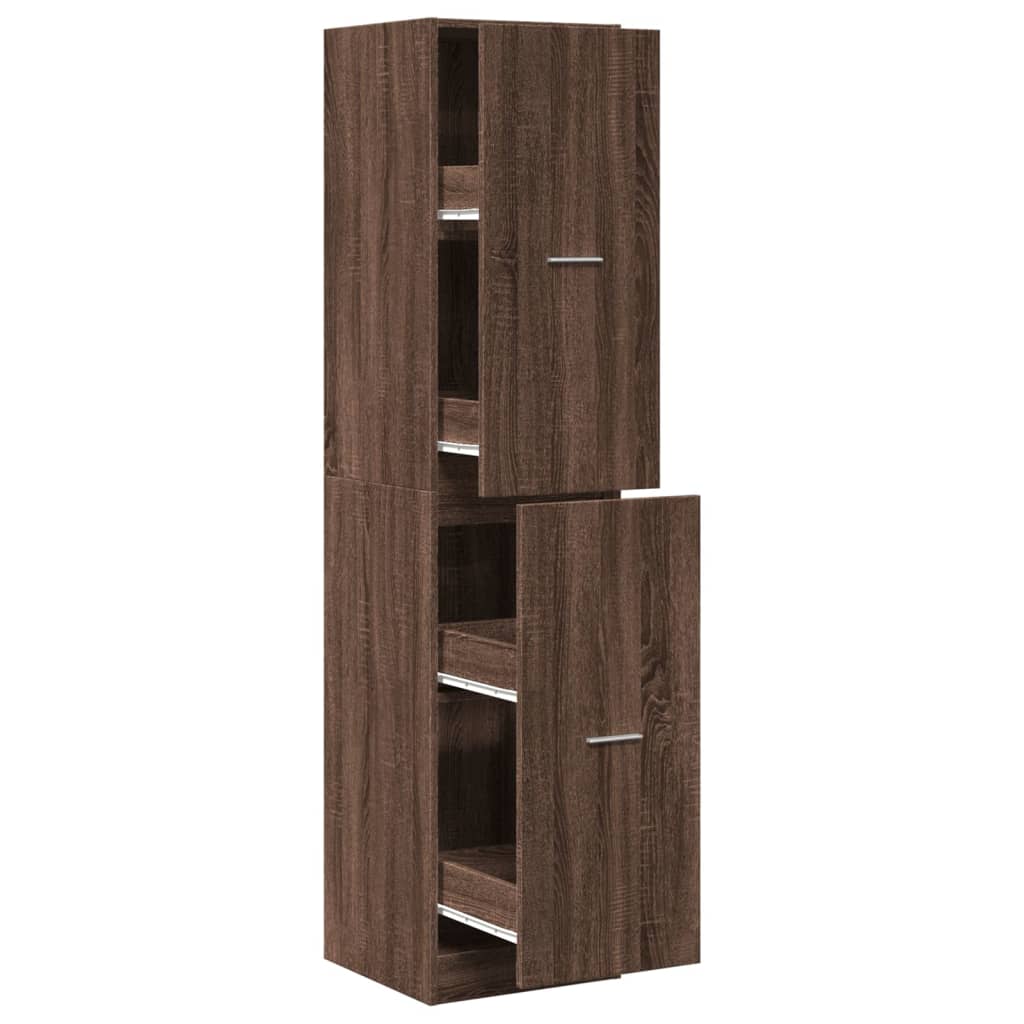 Armoire apothicaire chêne marron 40x41x174,5 cm bois ingénierie - XIOS