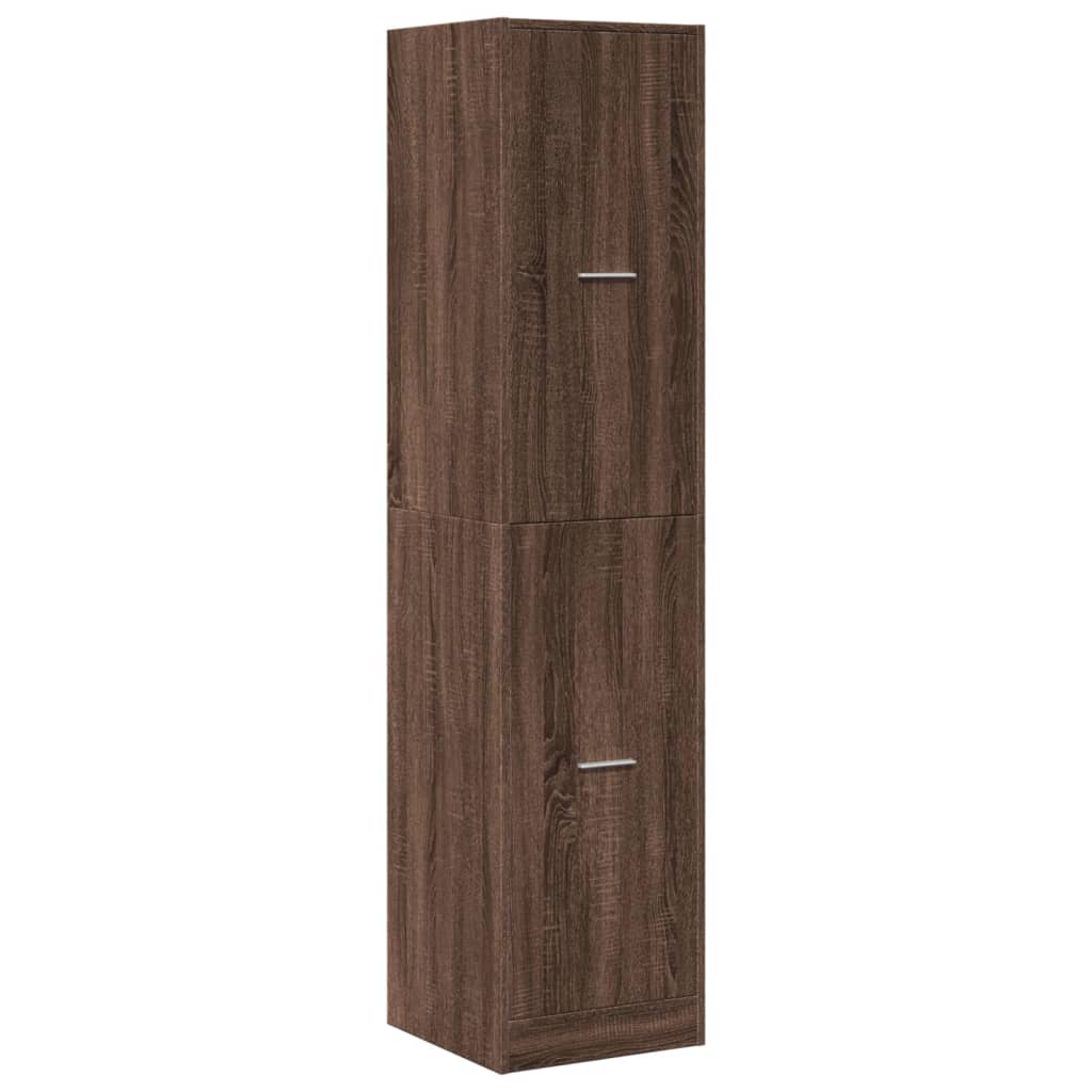 Armoire apothicaire chêne marron 40x41x174,5 cm bois ingénierie - XIOS