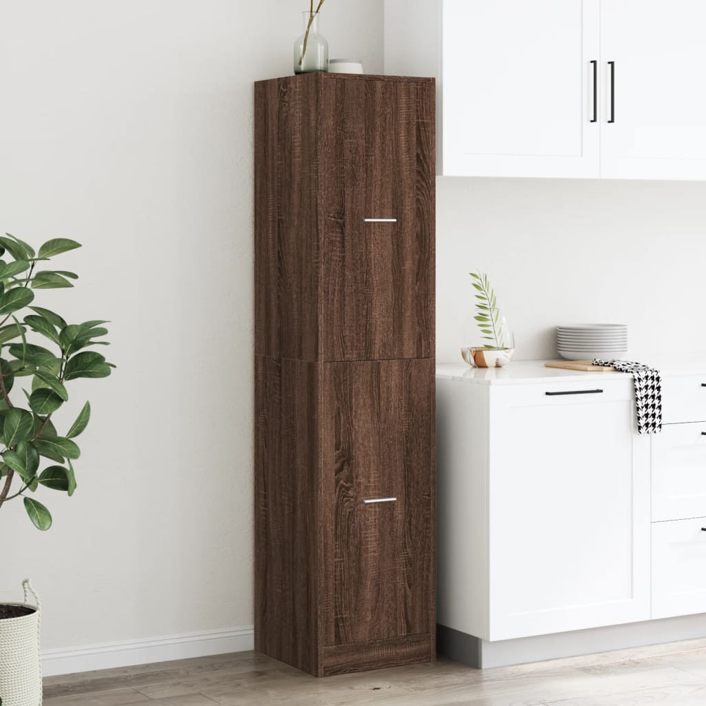 Armoire apothicaire chêne marron 40x41x174,5 cm bois ingénierie - XIOS