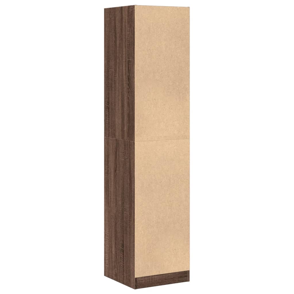 Armoire apothicaire chêne marron 40x41x174,5 cm bois ingénierie - XIOS