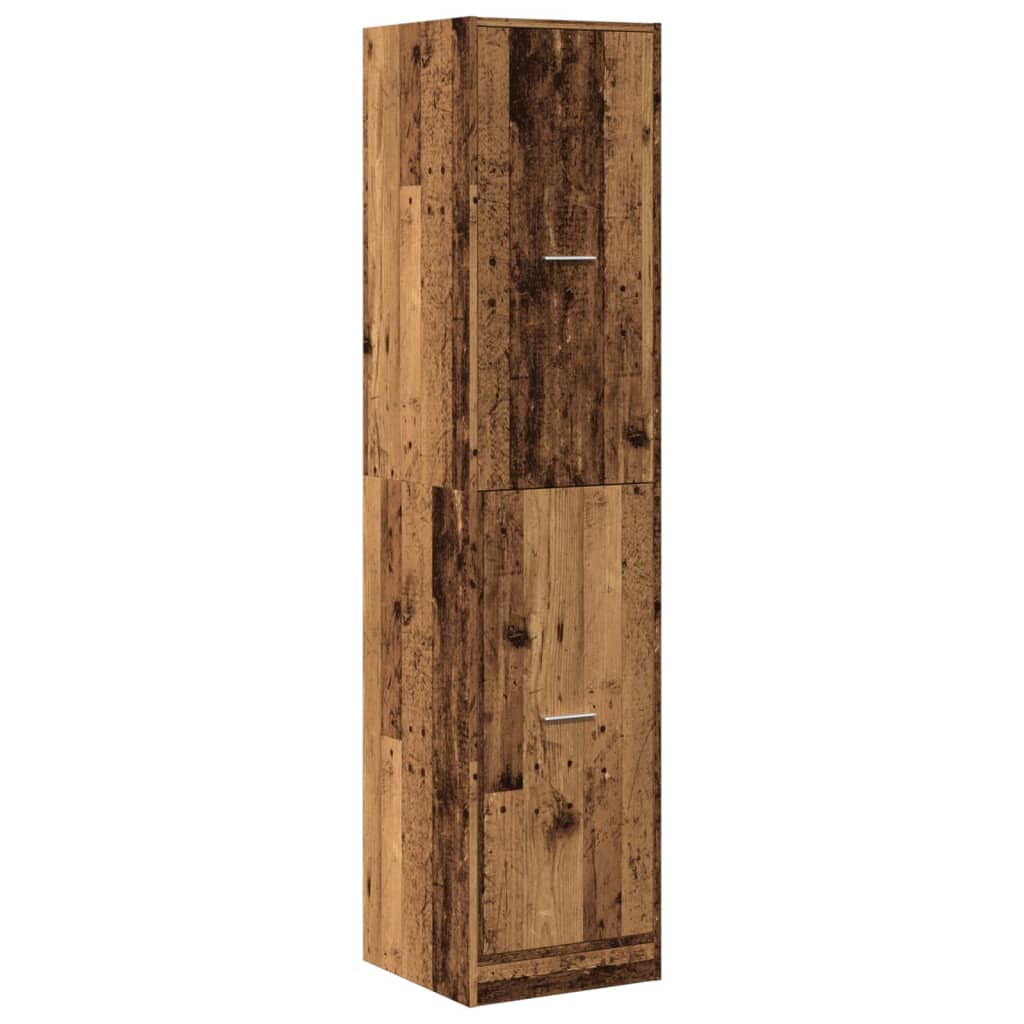 Armoire d'apothicaire vieux bois 40x41x174,5 cm bois ingénierie - XIOS