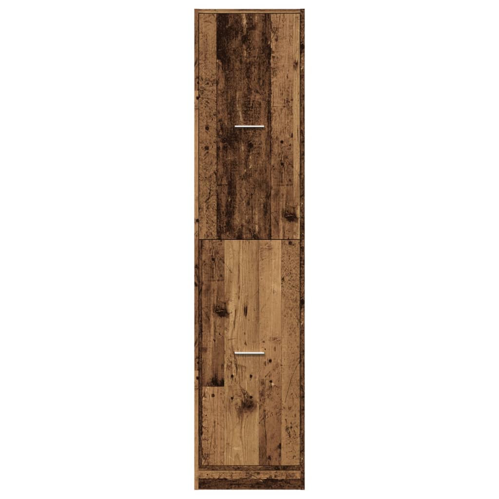 Armoire d'apothicaire vieux bois 40x41x174,5 cm bois ingénierie - XIOS