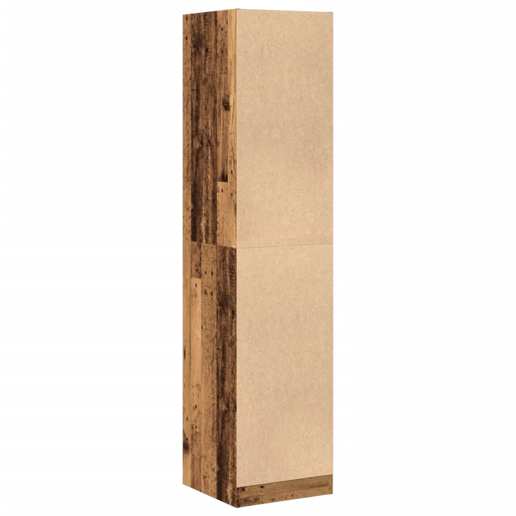 Armoire d'apothicaire vieux bois 40x41x174,5 cm bois ingénierie - XIOS