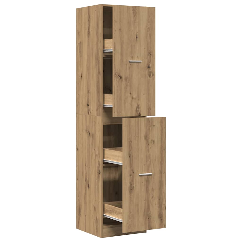 Armoire d'apothicaire chêne artisanal bois d'ingénierie - XIOS
