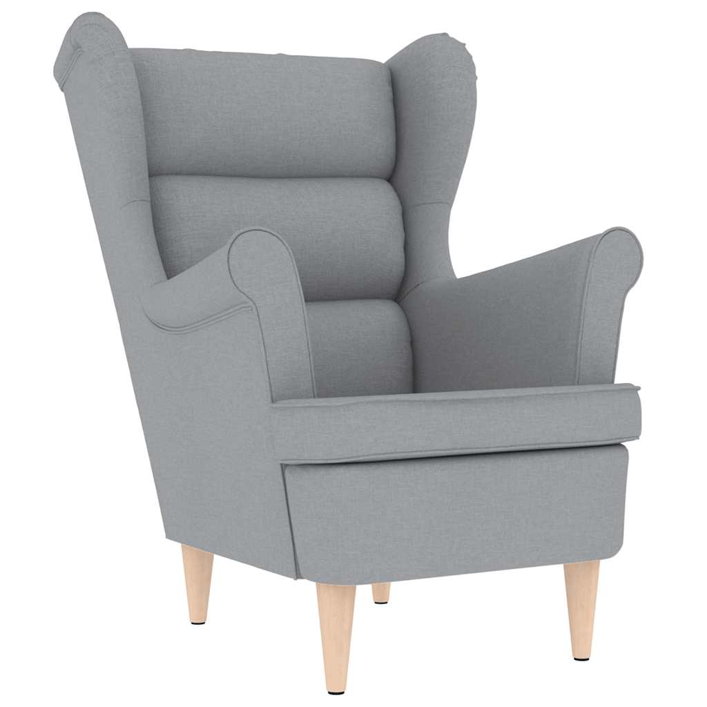 Fauteuil gris clair 74x84x100 cm tissu - XIOS
