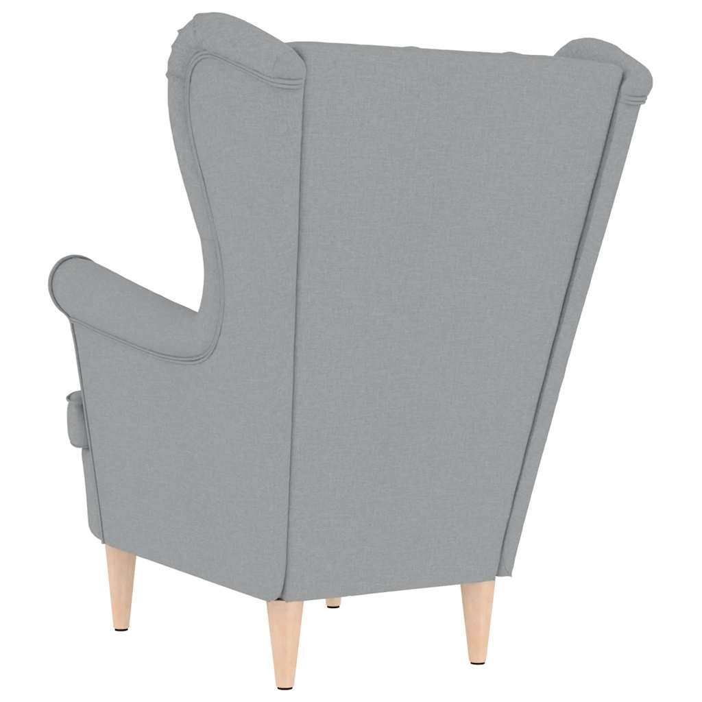 Fauteuil gris clair 74x84x100 cm tissu - XIOS