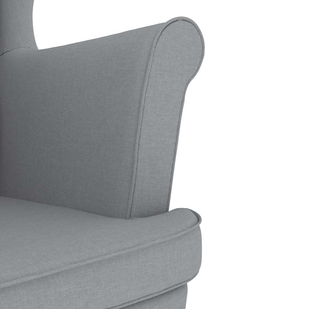 Fauteuil gris clair 74x84x100 cm tissu - XIOS