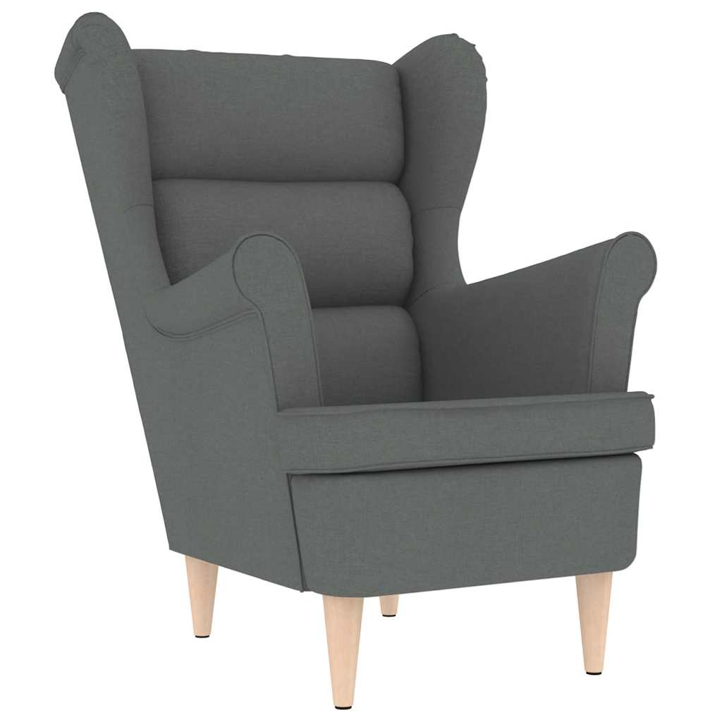 Fauteuil gris foncé 74x84x100 cm tissu - XIOS