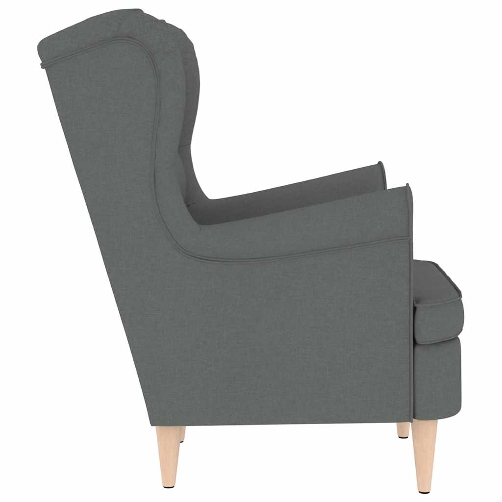 Fauteuil gris foncé 74x84x100 cm tissu - XIOS