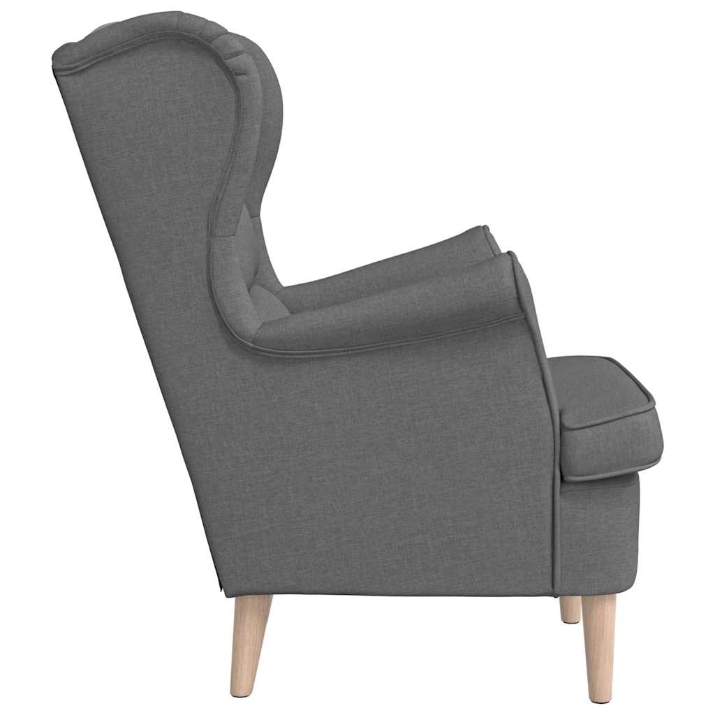 Fauteuil gris foncé 74x84x100 cm tissu - XIOS