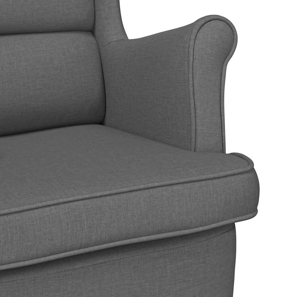 Fauteuil gris foncé 74x84x100 cm tissu - XIOS