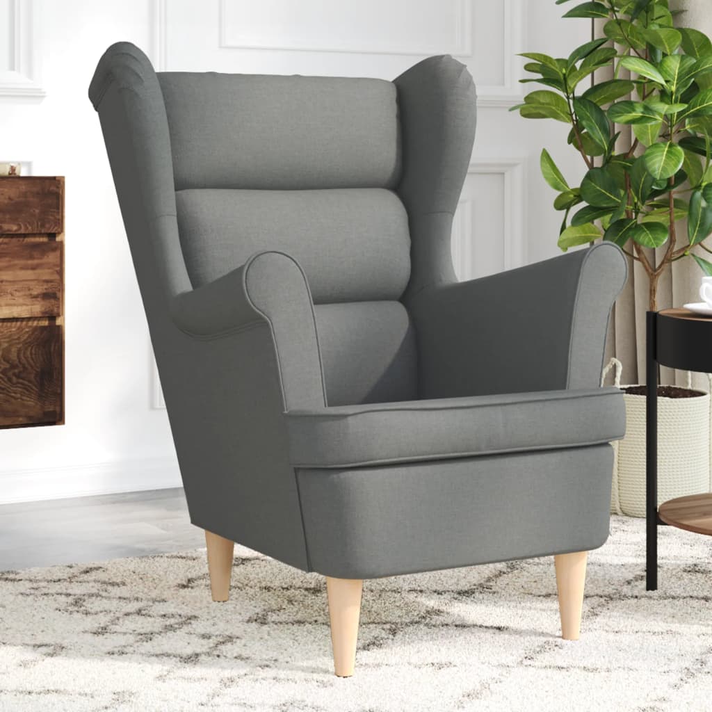 Fauteuil gris foncé 74x84x100 cm tissu - XIOS