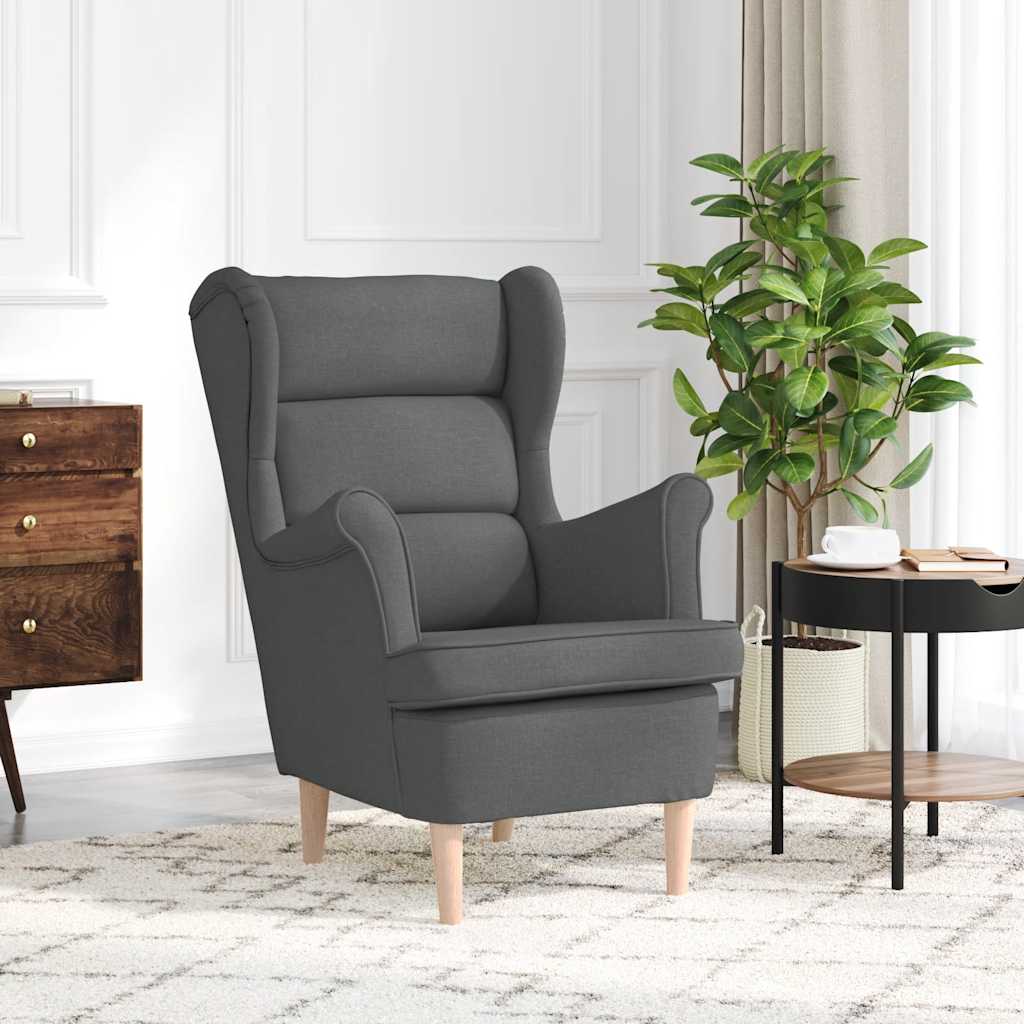 Fauteuil gris foncé 74x84x100 cm tissu - XIOS
