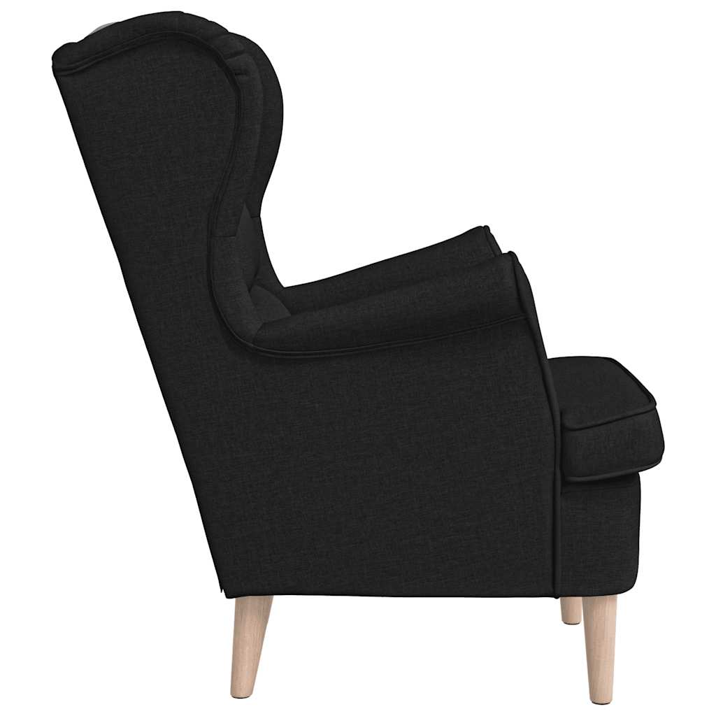 Fauteuil noir 74x84x100 cm tissu - XIOS