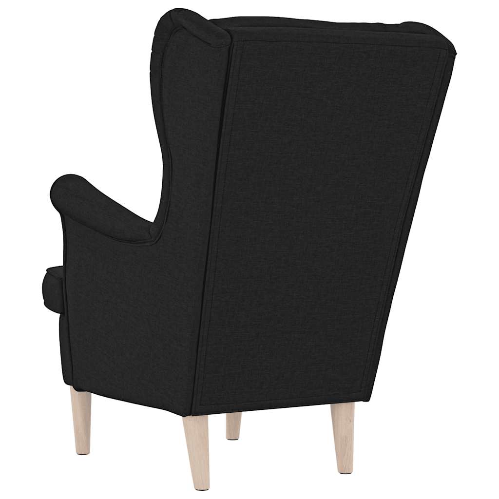 Fauteuil noir 74x84x100 cm tissu - XIOS