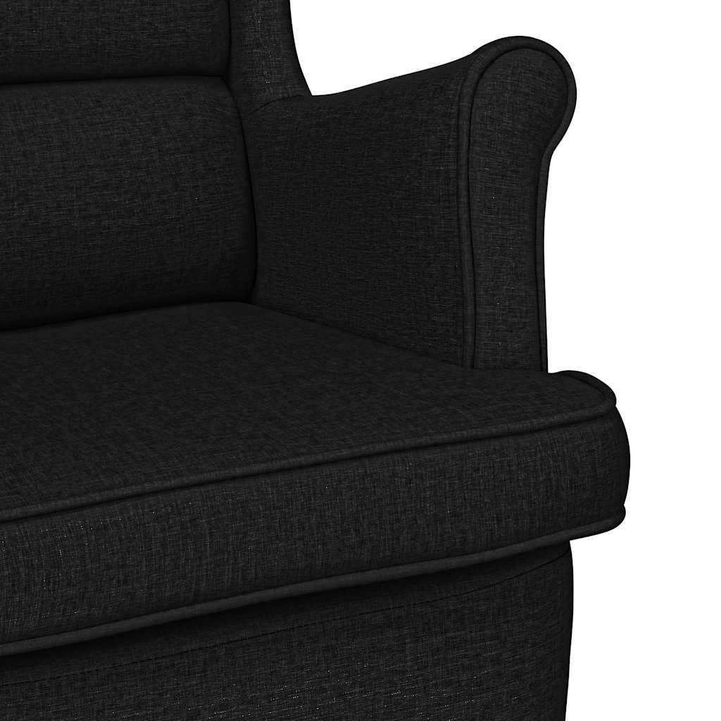 Fauteuil noir 74x84x100 cm tissu - XIOS