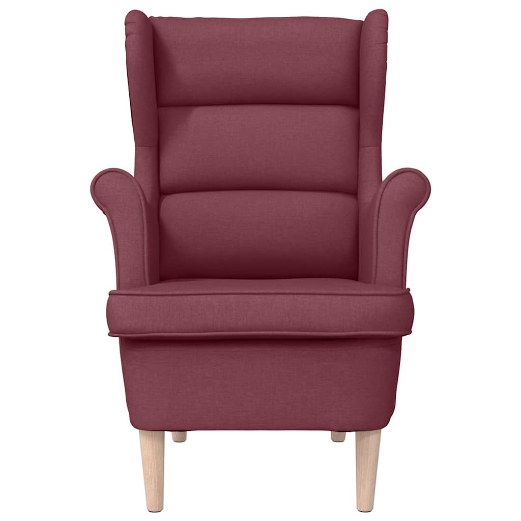 Fauteuil rouge bordeaux 74x84x100 cm tissu - XIOS