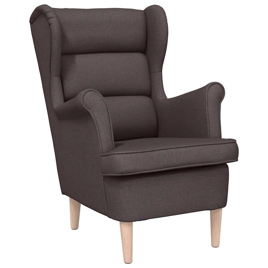 Fauteuil marron foncé 74x84x100 cm tissu - XIOS