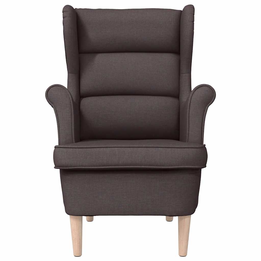Fauteuil marron foncé 74x84x100 cm tissu - XIOS