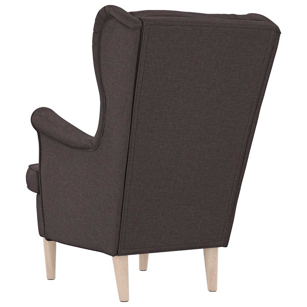 Fauteuil marron foncé 74x84x100 cm tissu - XIOS