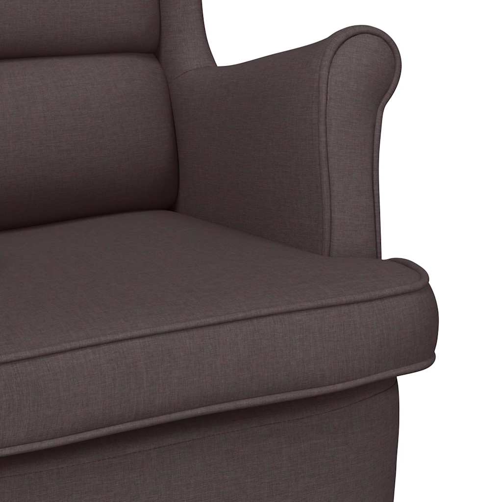 Fauteuil marron foncé 74x84x100 cm tissu - XIOS