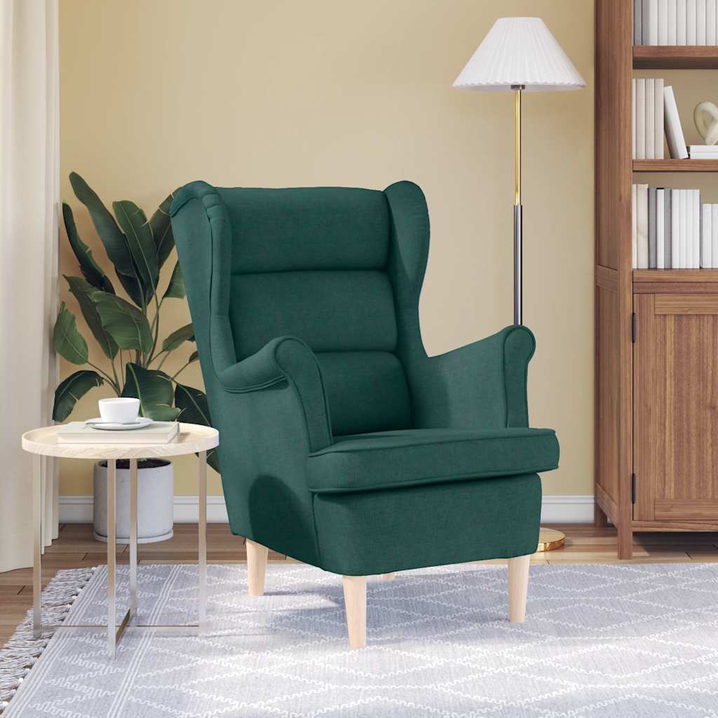 Fauteuil vert foncé 74x84x100 cm tissu - XIOS