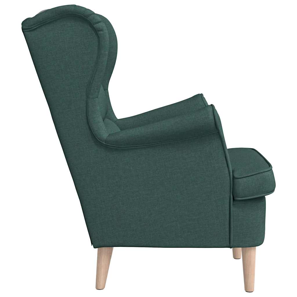 Fauteuil vert foncé 74x84x100 cm tissu - XIOS