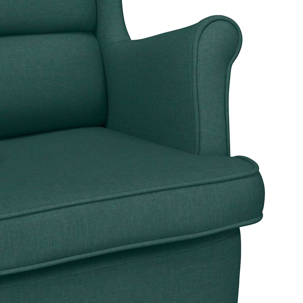 Fauteuil vert foncé 74x84x100 cm tissu - XIOS