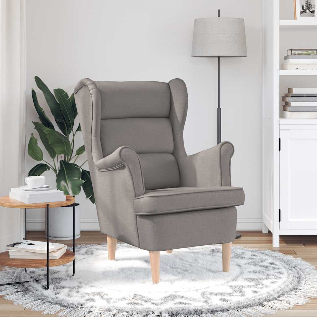 Fauteuil taupe 74x84x100 cm tissu - XIOS
