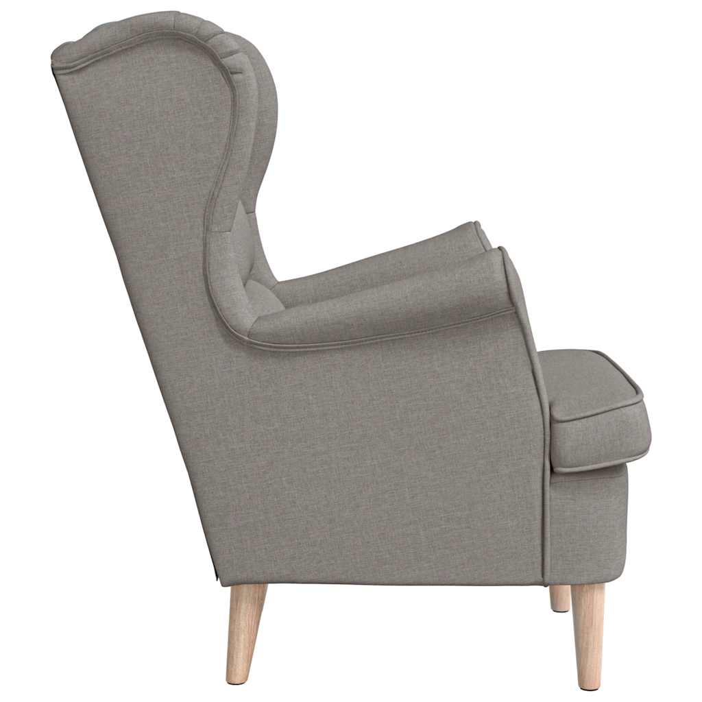 Fauteuil taupe 74x84x100 cm tissu - XIOS