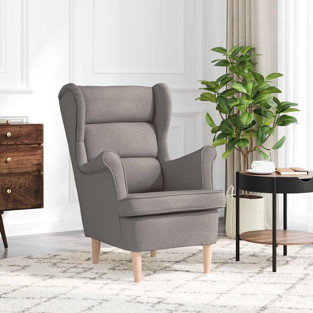 Fauteuil taupe 74x84x100 cm tissu - XIOS