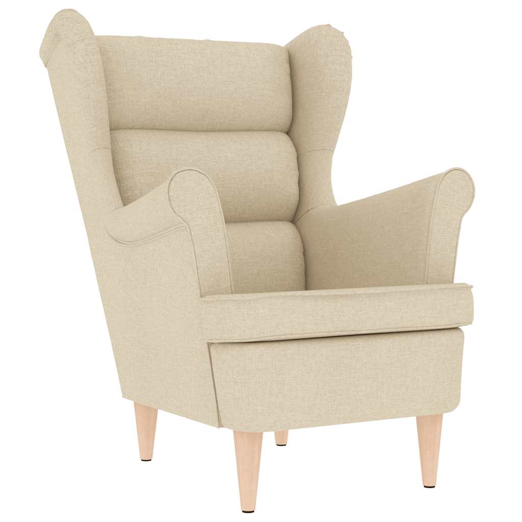 Fauteuil crème 74x84x100 cm tissu - XIOS