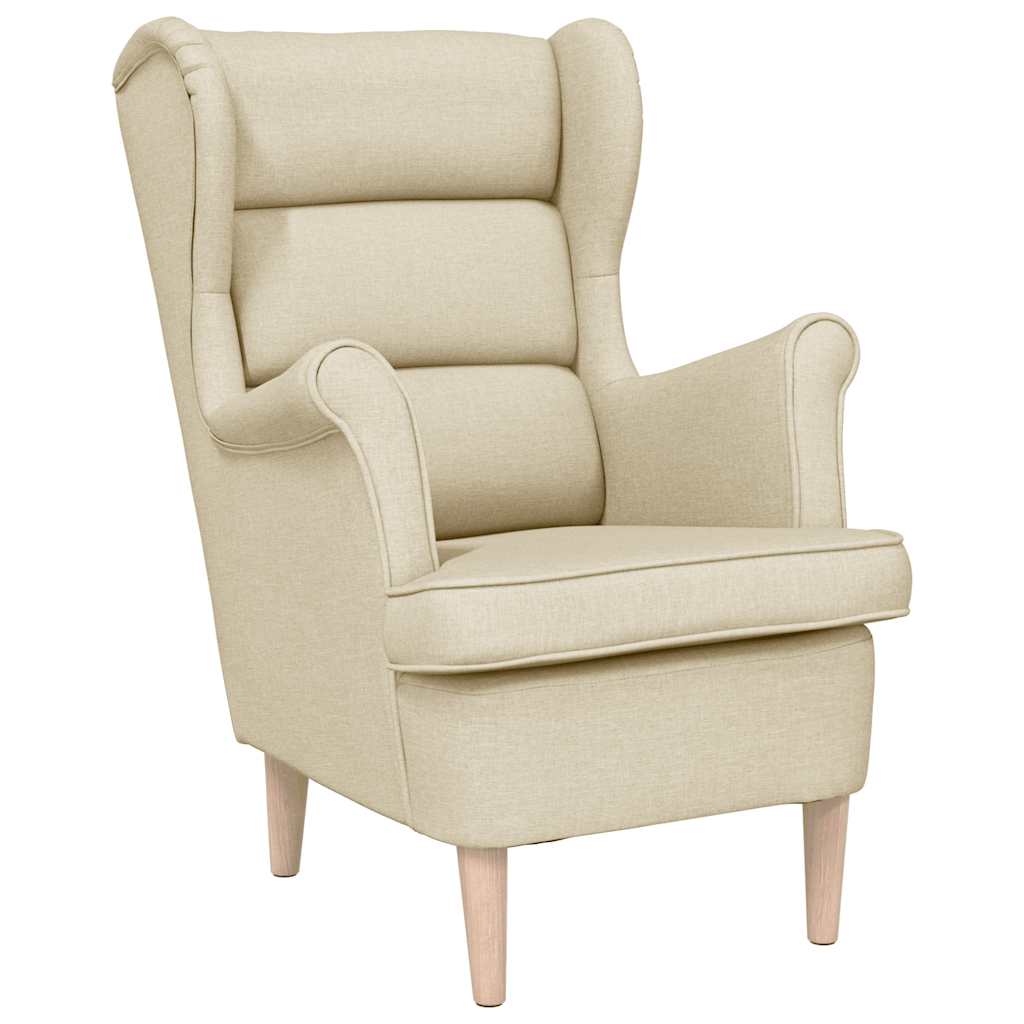 Fauteuil crème 74x84x100 cm tissu - XIOS