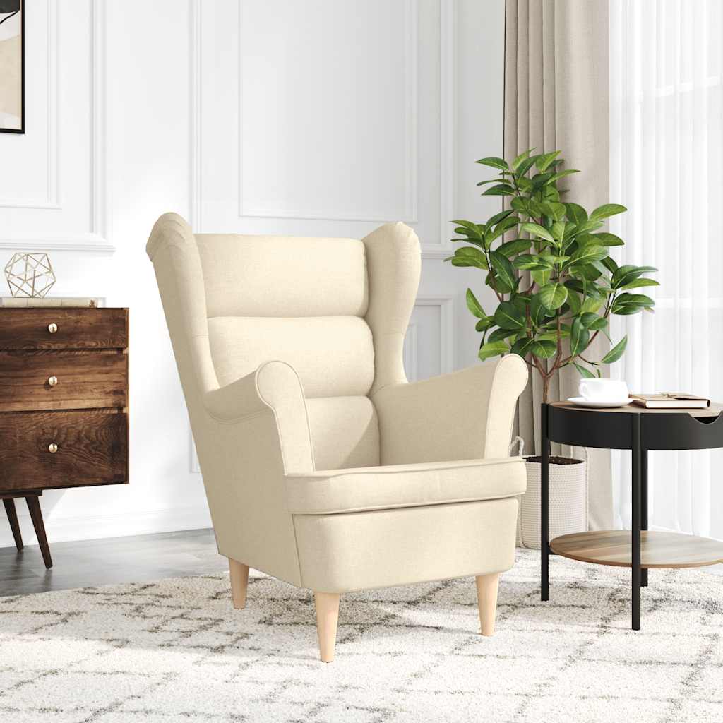 Fauteuil crème 74x84x100 cm tissu - XIOS