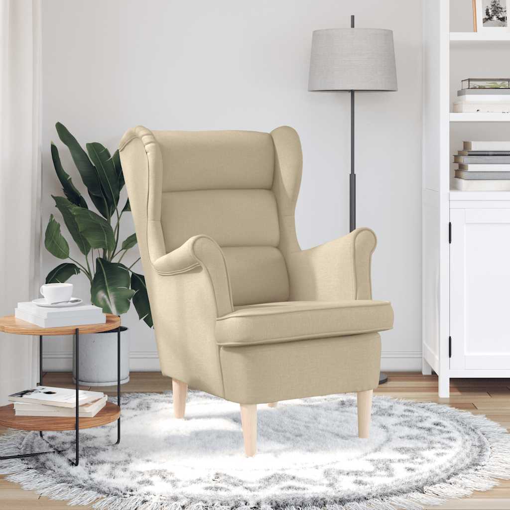 Fauteuil crème 74x84x100 cm tissu - XIOS