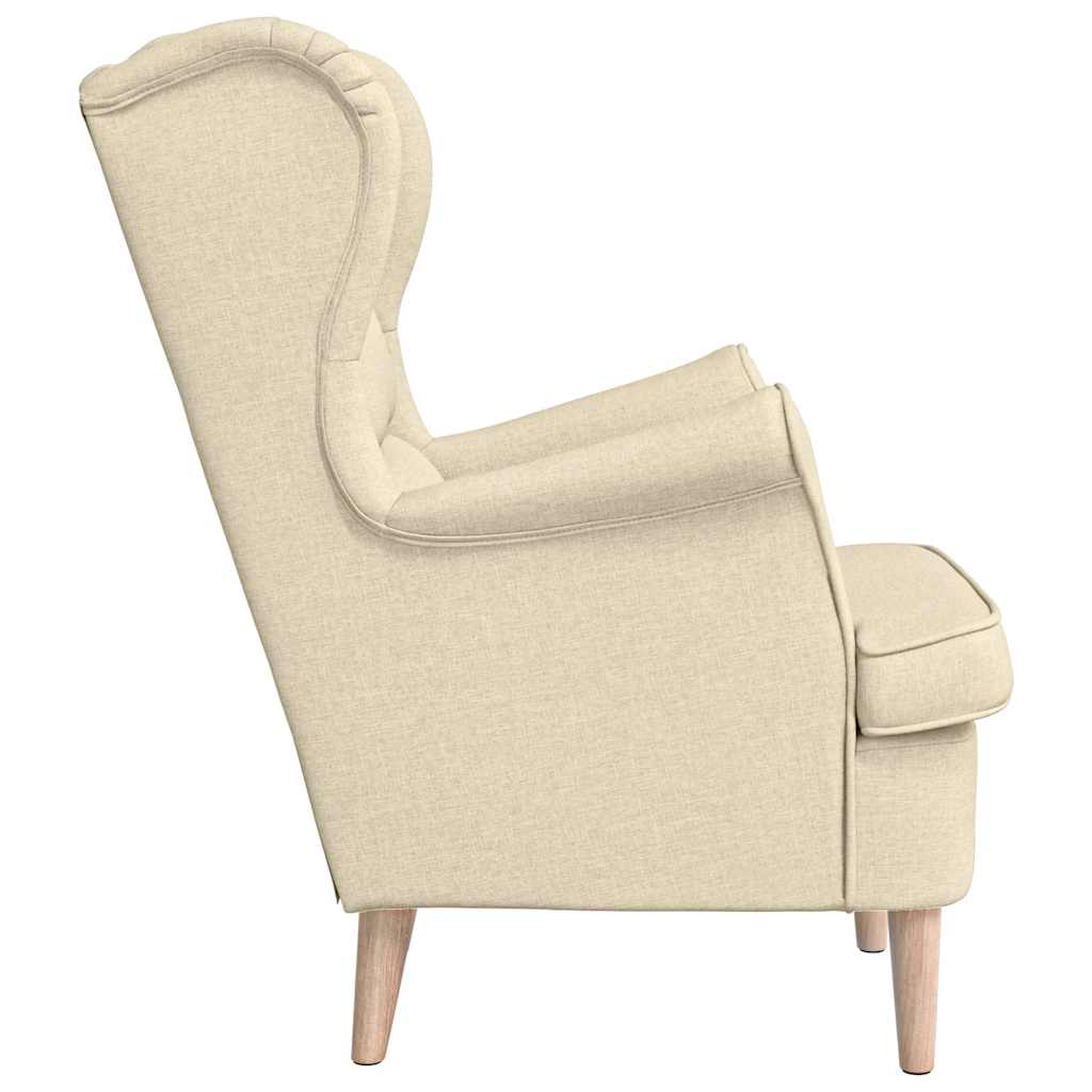 Fauteuil crème 74x84x100 cm tissu - XIOS