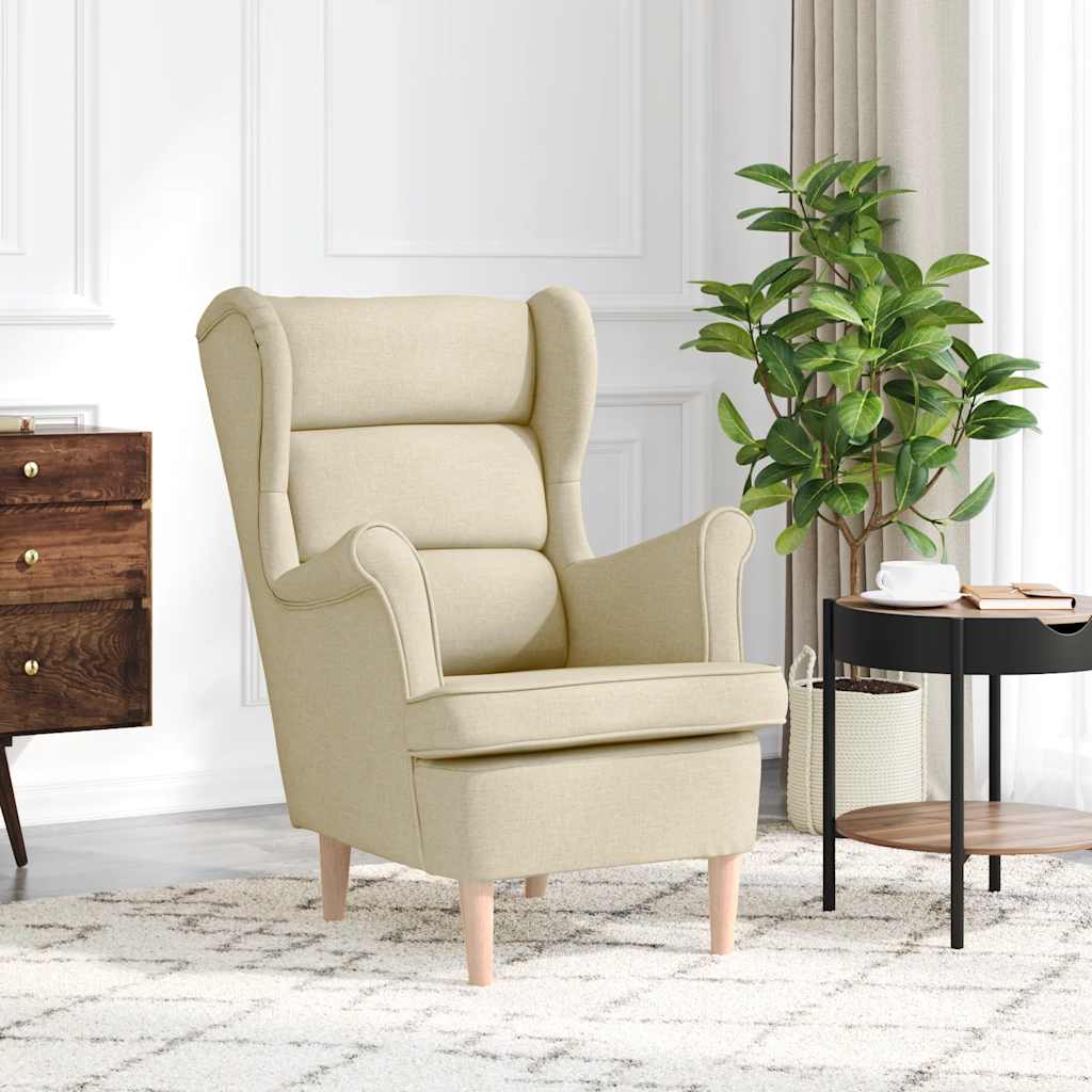 Fauteuil crème 74x84x100 cm tissu - XIOS