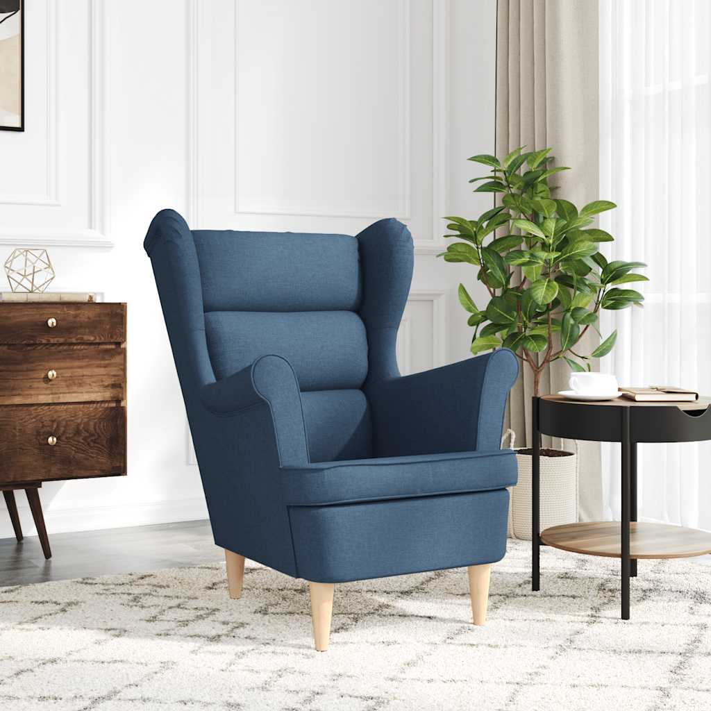 Fauteuil bleu 74x84x100 cm tissu - XIOS