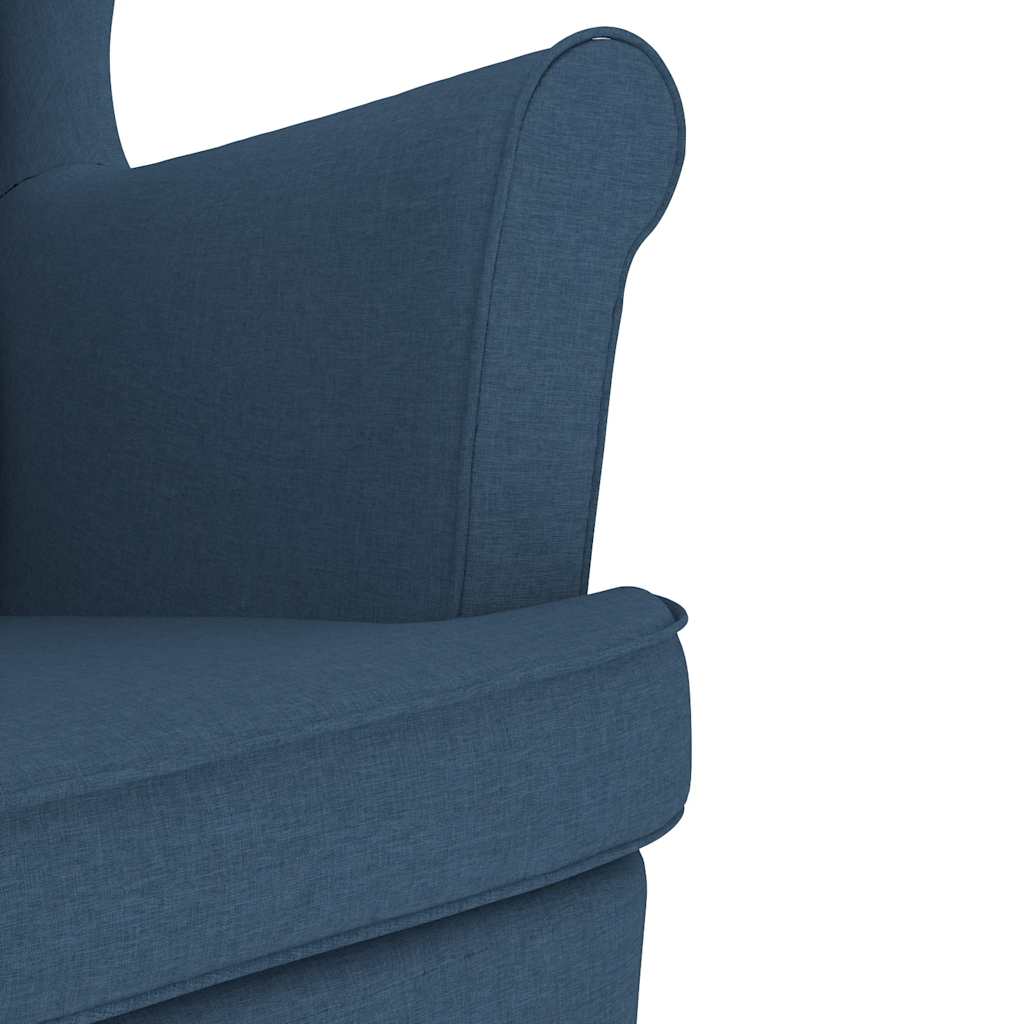 Fauteuil bleu 74x84x100 cm tissu - XIOS