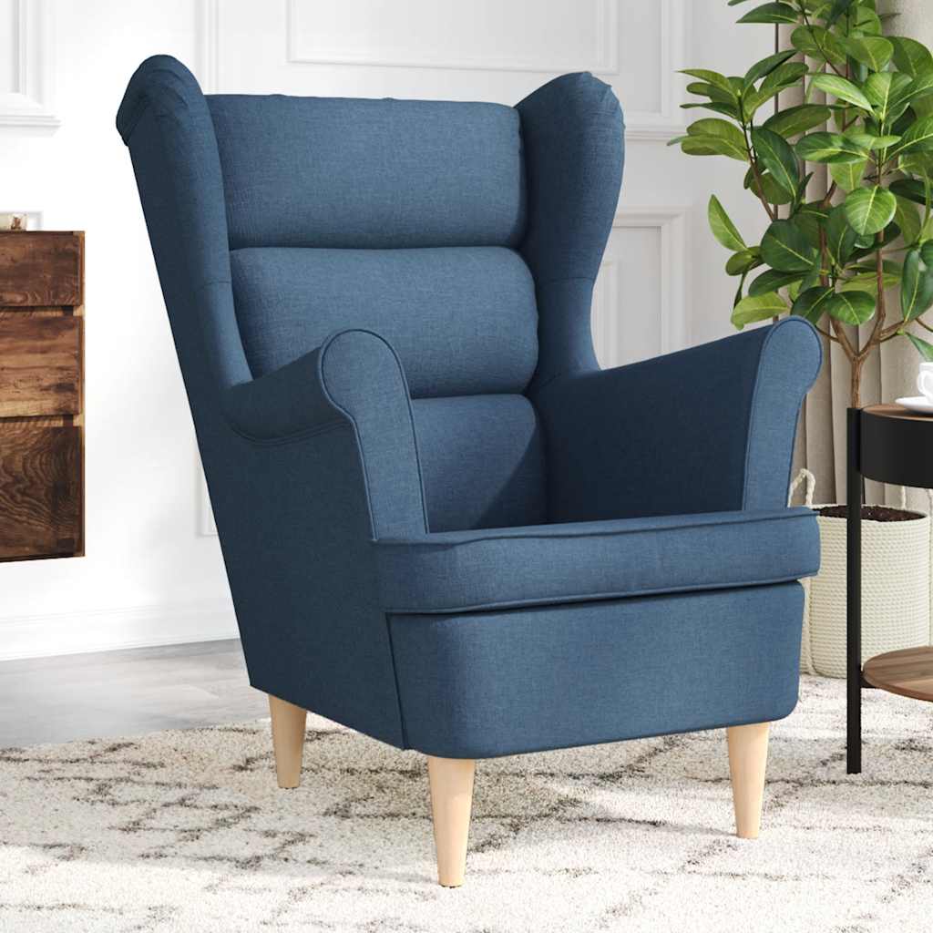 Fauteuil bleu 74x84x100 cm tissu - XIOS