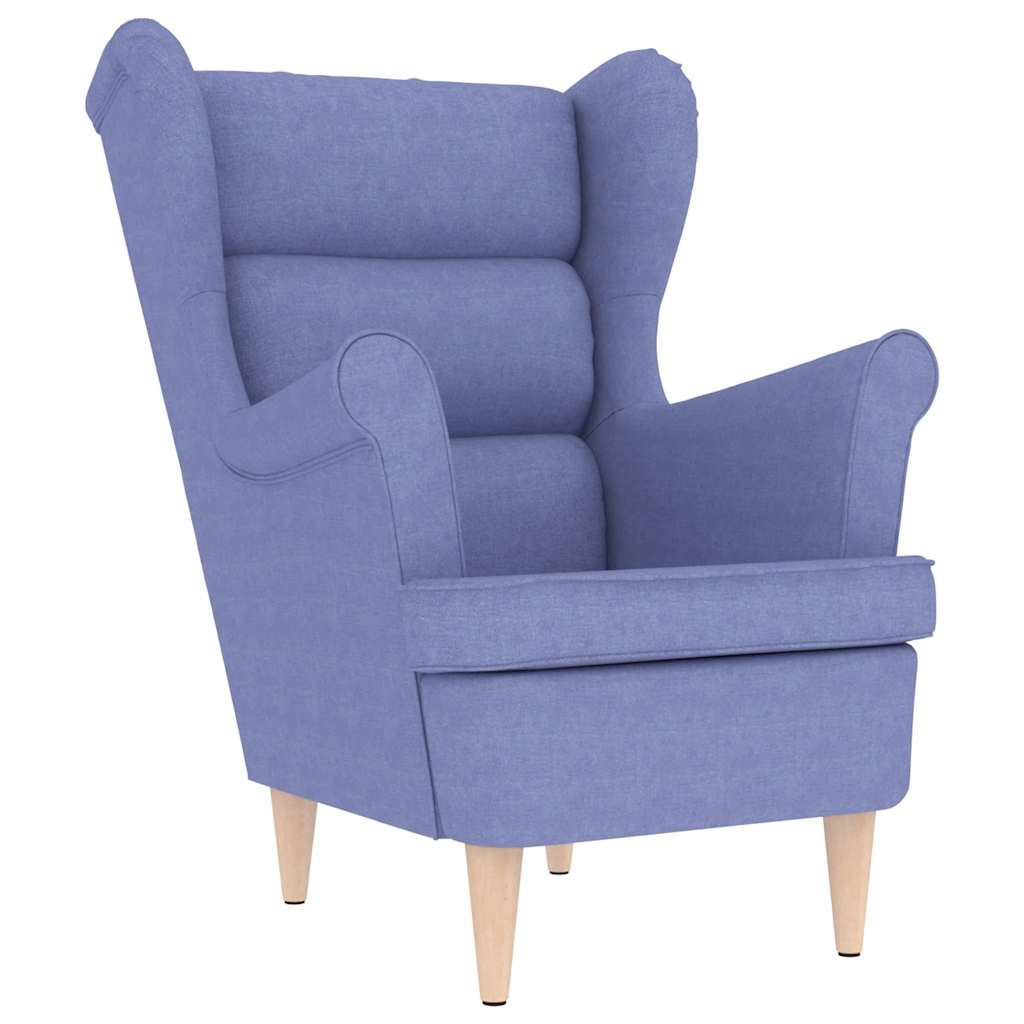 Fauteuil bleu jean 74x84x100 cm tissu - XIOS