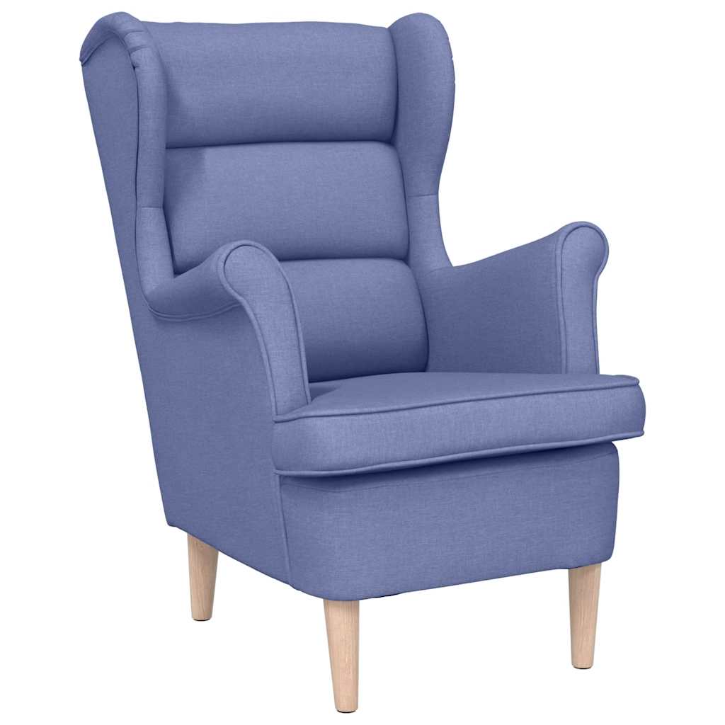 Fauteuil bleu jean 74x84x100 cm tissu - XIOS