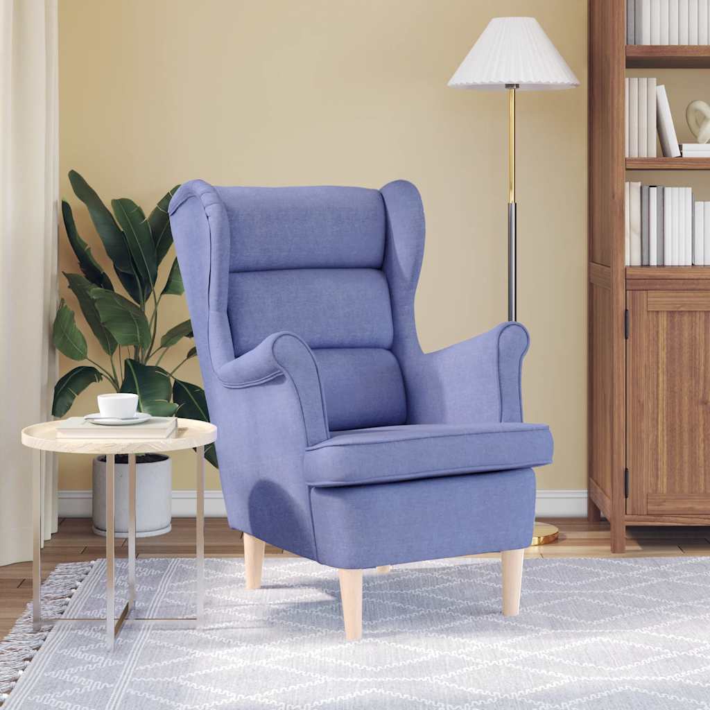 Fauteuil bleu jean 74x84x100 cm tissu - XIOS