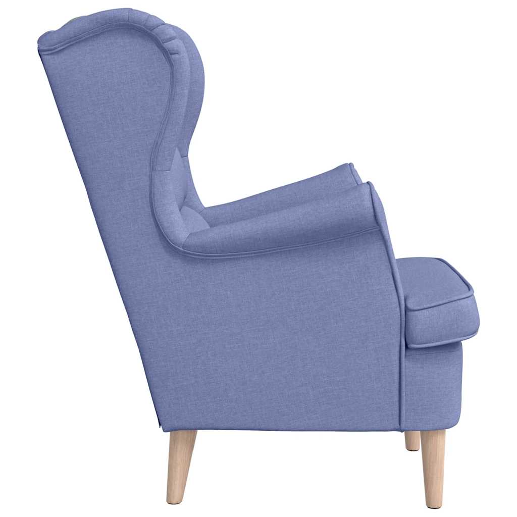 Fauteuil bleu jean 74x84x100 cm tissu - XIOS