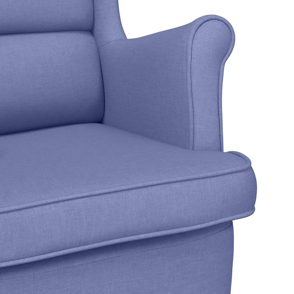 Fauteuil bleu jean 74x84x100 cm tissu - XIOS
